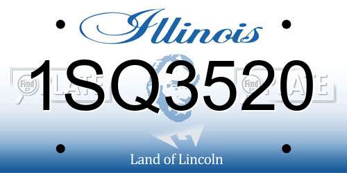 1SQ3520 Illinois License Plate