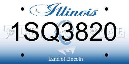 1SQ3820 Illinois License Plate