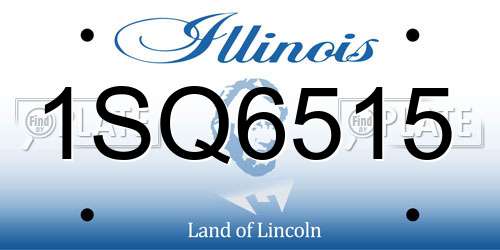 1SQ6515 Illinois License Plate