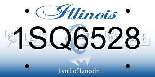 1SQ6528 Illinois License Plate