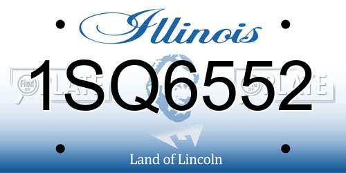 1SQ6552 Illinois License Plate