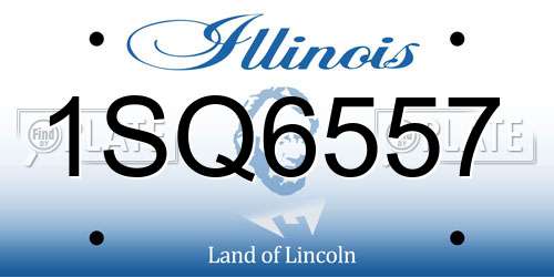 1SQ6557 Illinois License Plate
