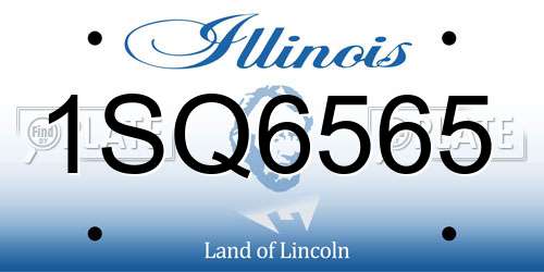 1SQ6565 Illinois License Plate