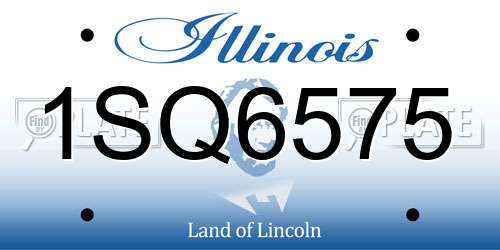 1SQ6575 Illinois License Plate