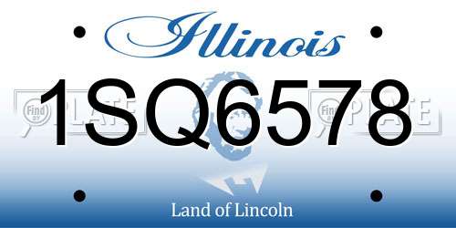1SQ6578 Illinois License Plate