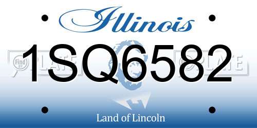 1SQ6582 Illinois License Plate