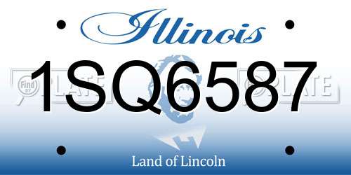 1SQ6587 Illinois License Plate