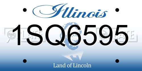 1SQ6595 Illinois License Plate
