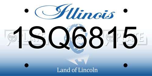 1SQ6815 Illinois License Plate