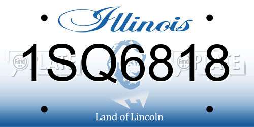1SQ6818 Illinois License Plate