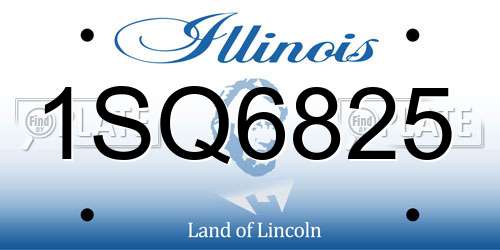 1SQ6825 Illinois License Plate