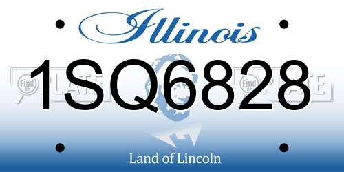1SQ6828 Illinois License Plate