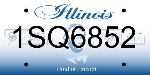 1SQ6852 Illinois License Plate