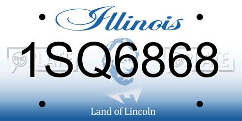 1SQ6868 Illinois License Plate
