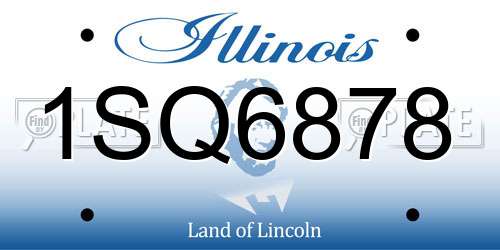 1SQ6878 Illinois License Plate