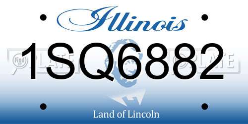 1SQ6882 Illinois License Plate