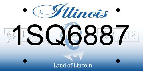 1SQ6887 Illinois License Plate