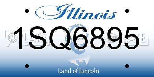 1SQ6895 Illinois License Plate