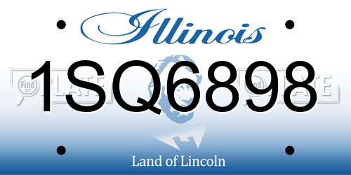 1SQ6898 Illinois License Plate