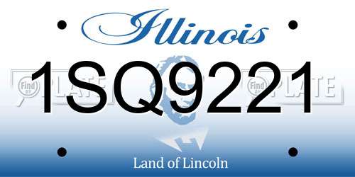 1SQ9221 Illinois License Plate
