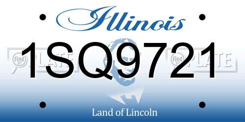 1SQ9721 Illinois License Plate