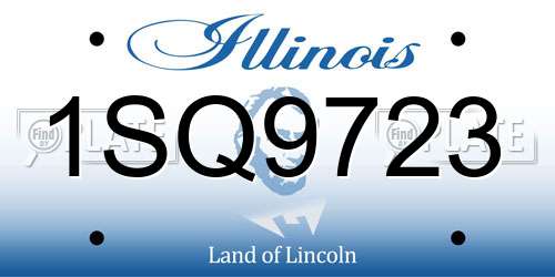 1SQ9723 Illinois License Plate