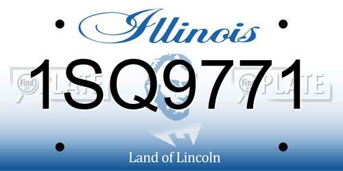 1SQ9771 Illinois License Plate
