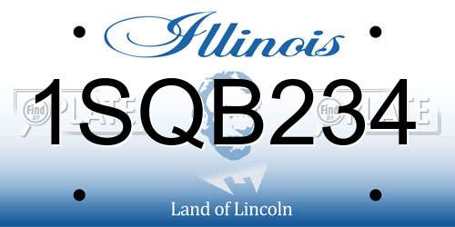 1SQB234 Illinois License Plate