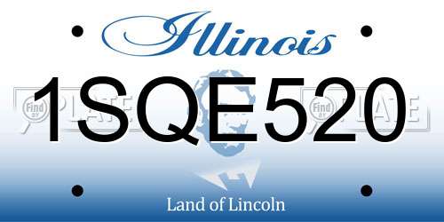 1SQE520 Illinois License Plate