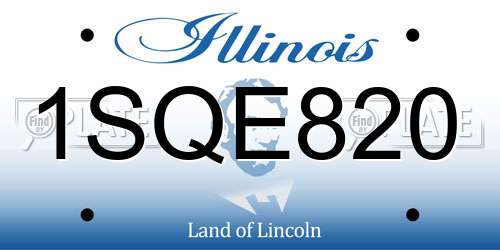 1SQE820 Illinois License Plate