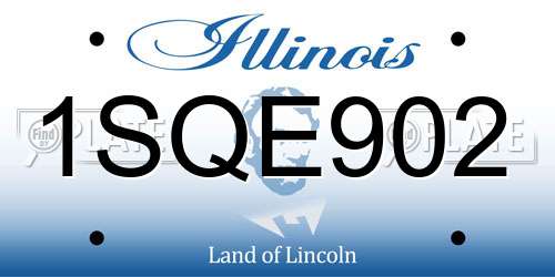 1SQE902 Illinois License Plate