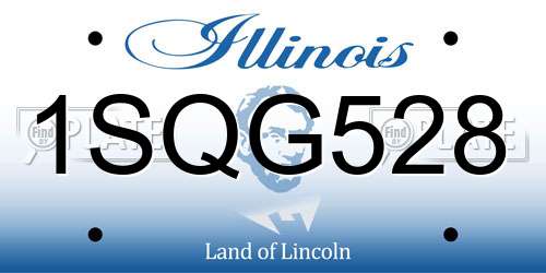 1SQG528 Illinois License Plate