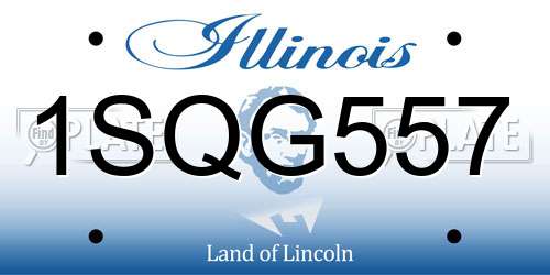 1SQG557 Illinois License Plate