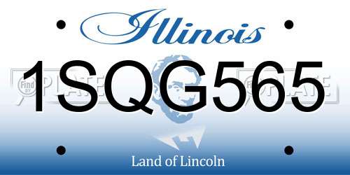 1SQG565 Illinois License Plate