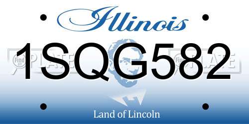 1SQG582 Illinois License Plate