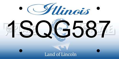 1SQG587 Illinois License Plate
