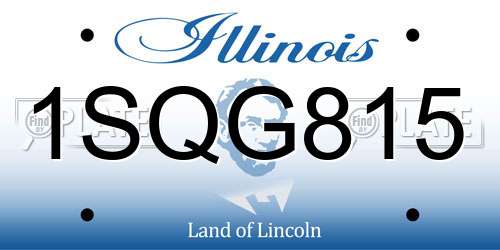 1SQG815 Illinois License Plate