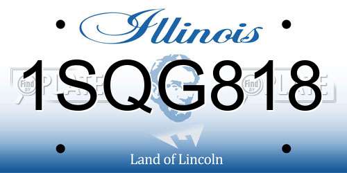 1SQG818 Illinois License Plate