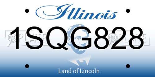 1SQG828 Illinois License Plate
