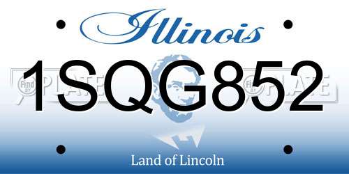 1SQG852 Illinois License Plate