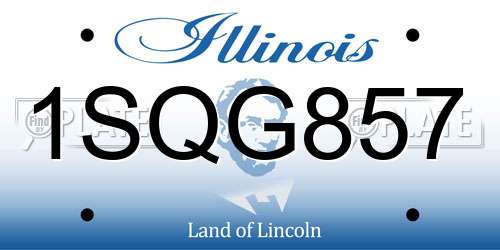 1SQG857 Illinois License Plate