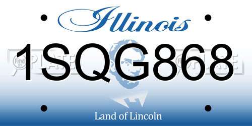 1SQG868 Illinois License Plate