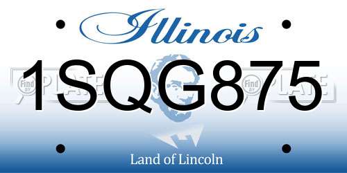 1SQG875 Illinois License Plate
