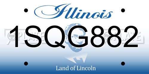 1SQG882 Illinois License Plate