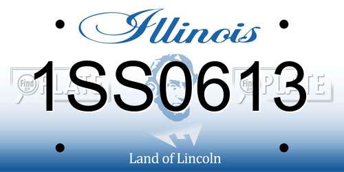 1SS0613 Illinois License Plate