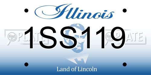 1SS119 Illinois License Plate