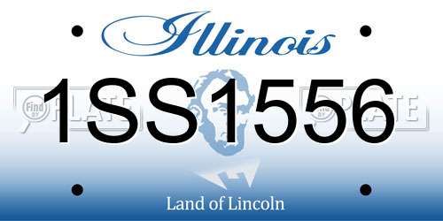 1SS1556 Illinois License Plate