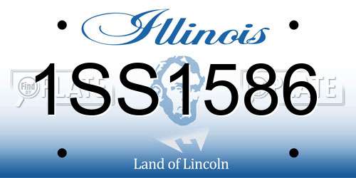 1SS1586 Illinois License Plate
