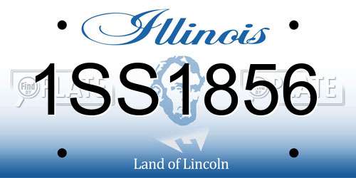 1SS1856 Illinois License Plate