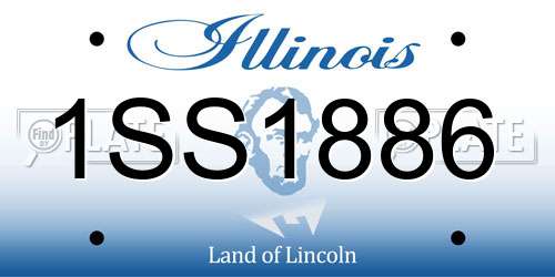 1SS1886 Illinois License Plate